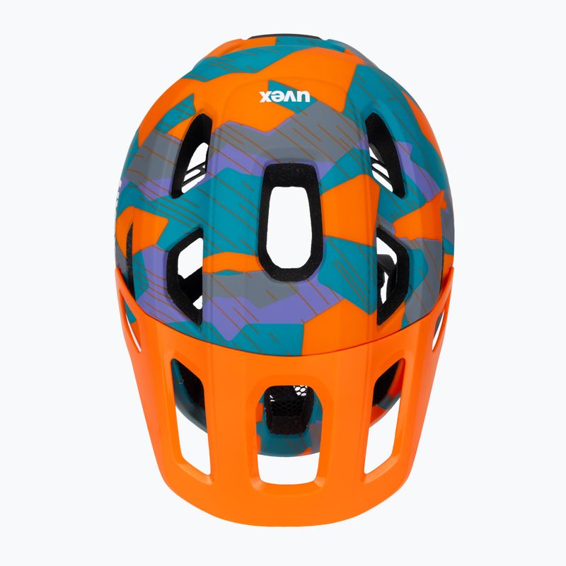 Детска велосипедна каска UVEX React Jr papaya camo matt 6