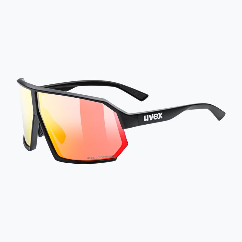 Слънчеви очила UVEX Sportstyle 237 CV черен мат/огледално червено