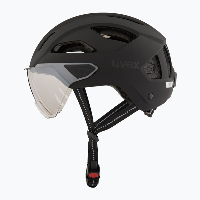 Велосипедна каска UVEX Stride Visor black matt/litemirror silver 3