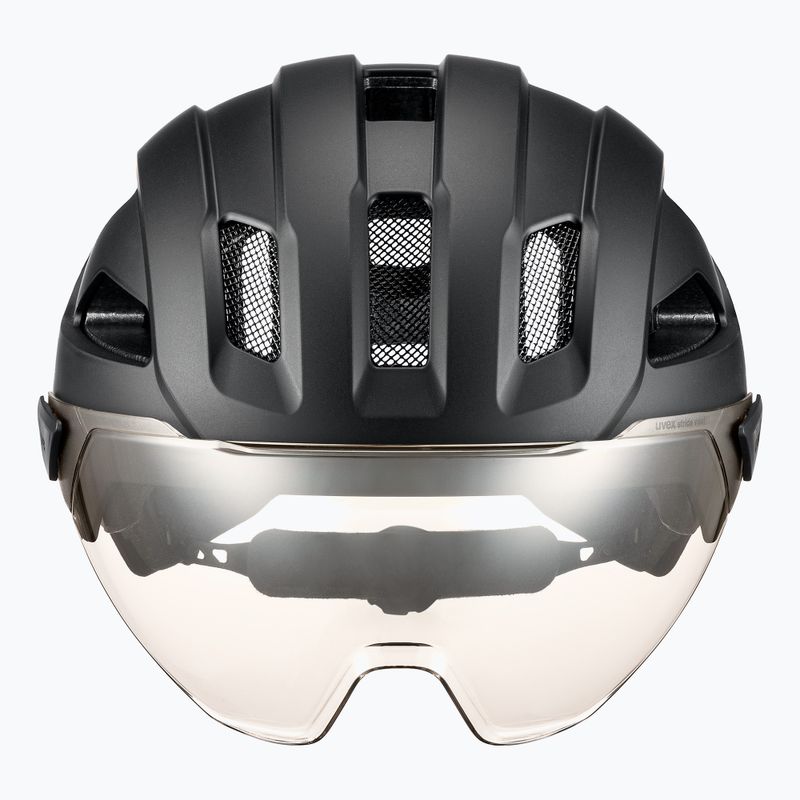Велосипедна каска UVEX Stride Visor black matt/litemirror silver 2