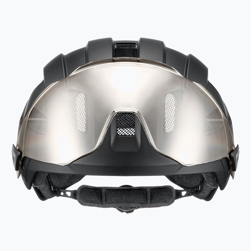 Велосипедна каска UVEX Stride Visor black matt/litemirror silver 3