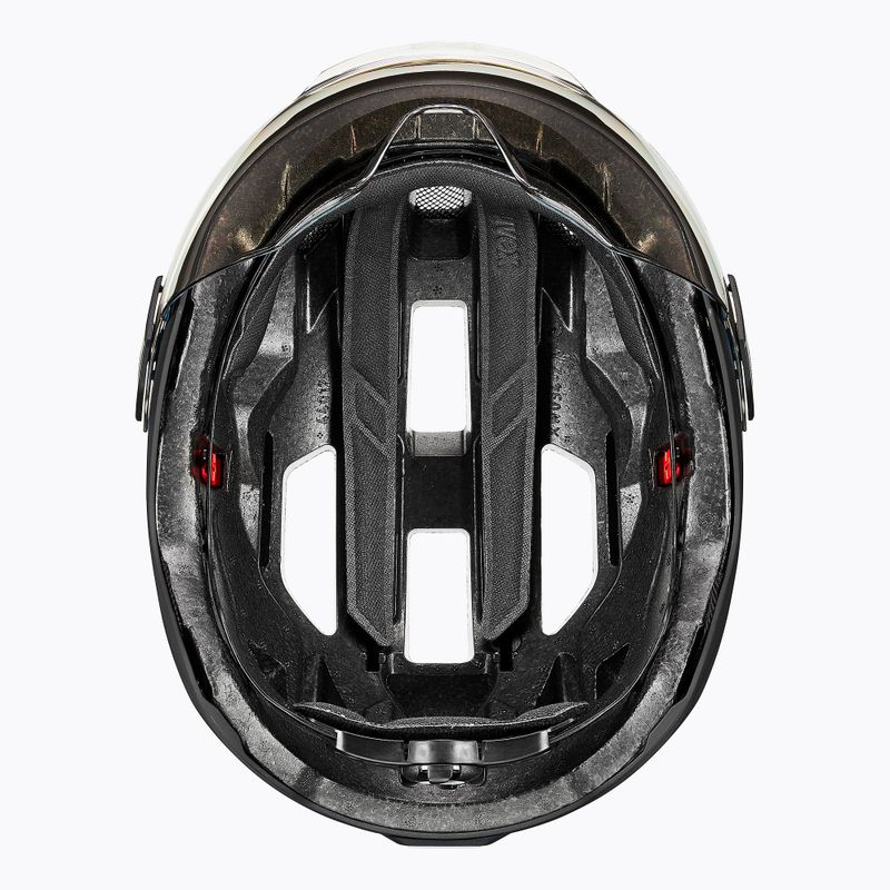 Велосипедна каска UVEX Stride Visor black matt/litemirror silver 7