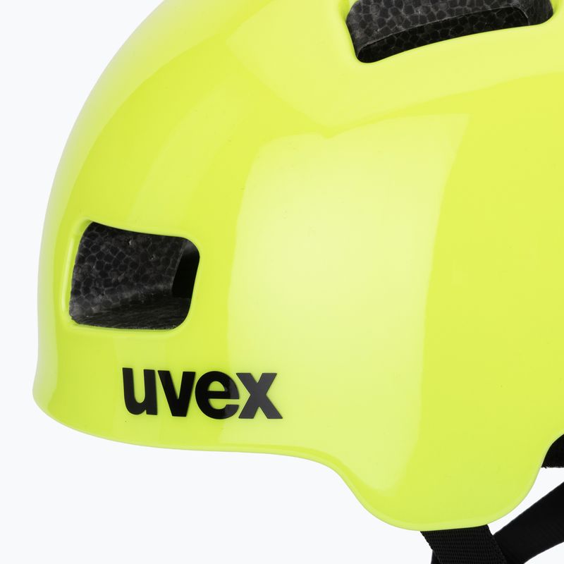 Детска велосипедна каска UVEX HLMT 4 неоново жълто 7