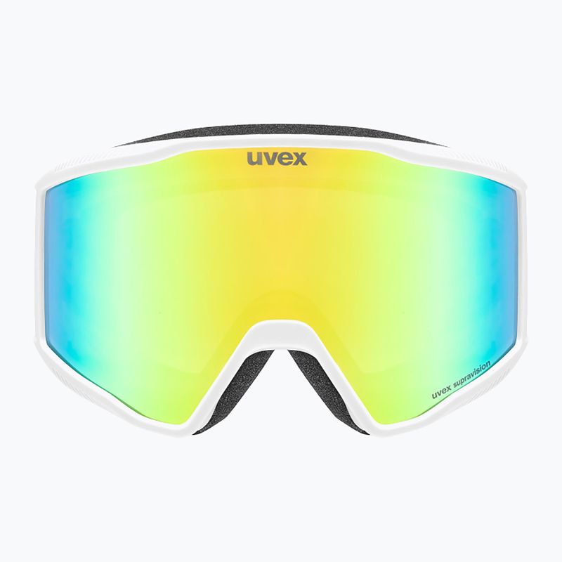 Скиорскa маска UVEX Blast FM S2 white matt/mirror green 2