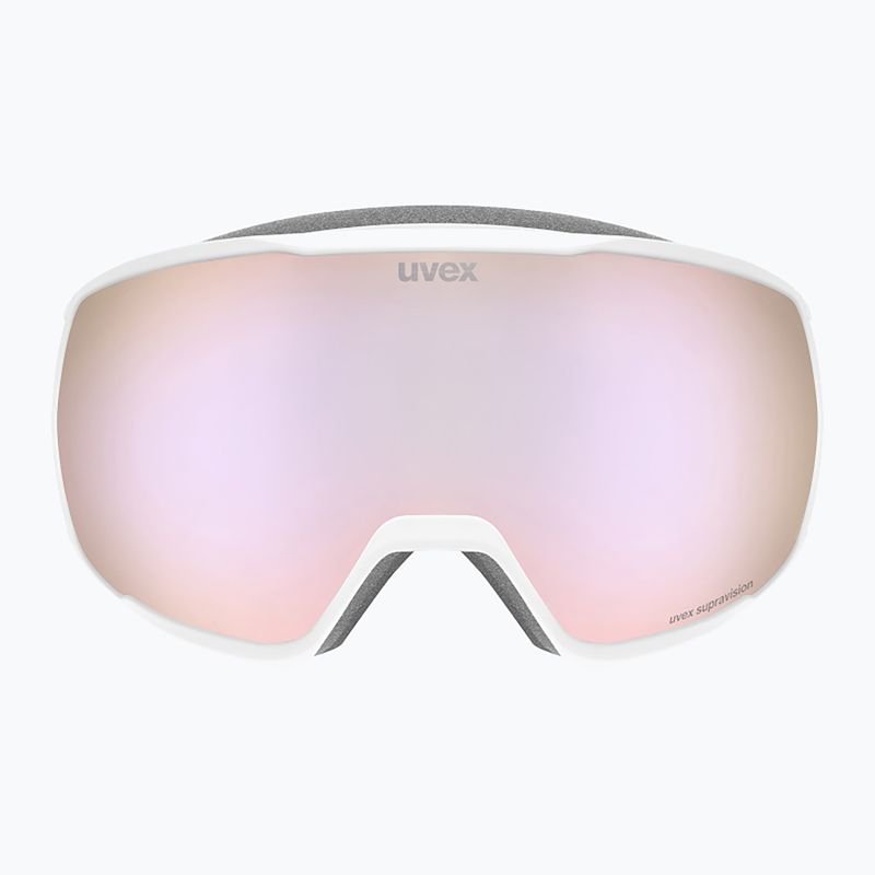 Скиорскa маска UVEX Victorious FM S1 white matt/mirror rose 2