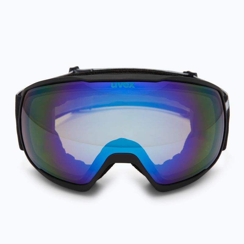 Скиорска маска UVEX Victorious FM black matt/mirror blue 2