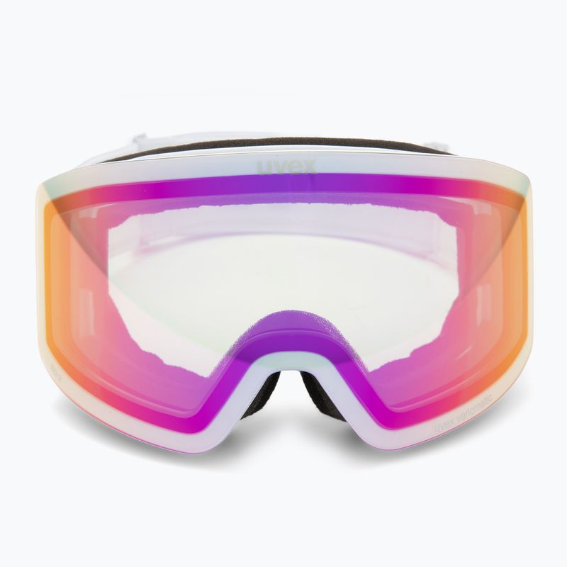 Скиорска маска UVEX Provoqe V white matt/vario pink mirror 2