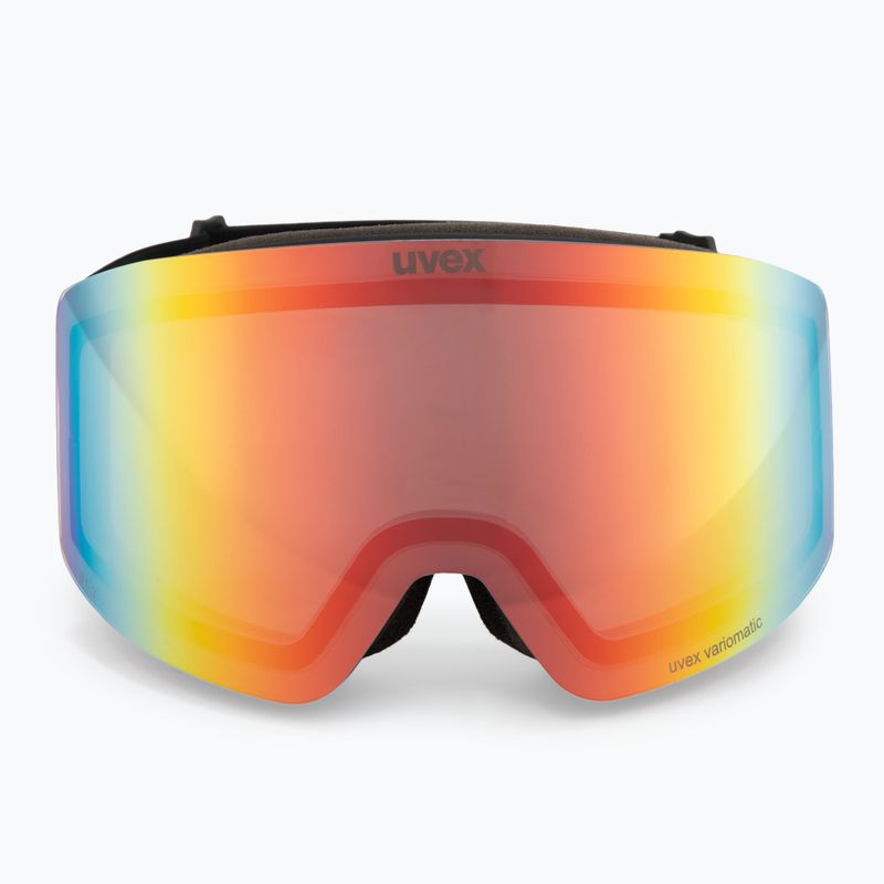 Скиорска маска UVEX Provoqe V black matt/vario rainbow mirror 2