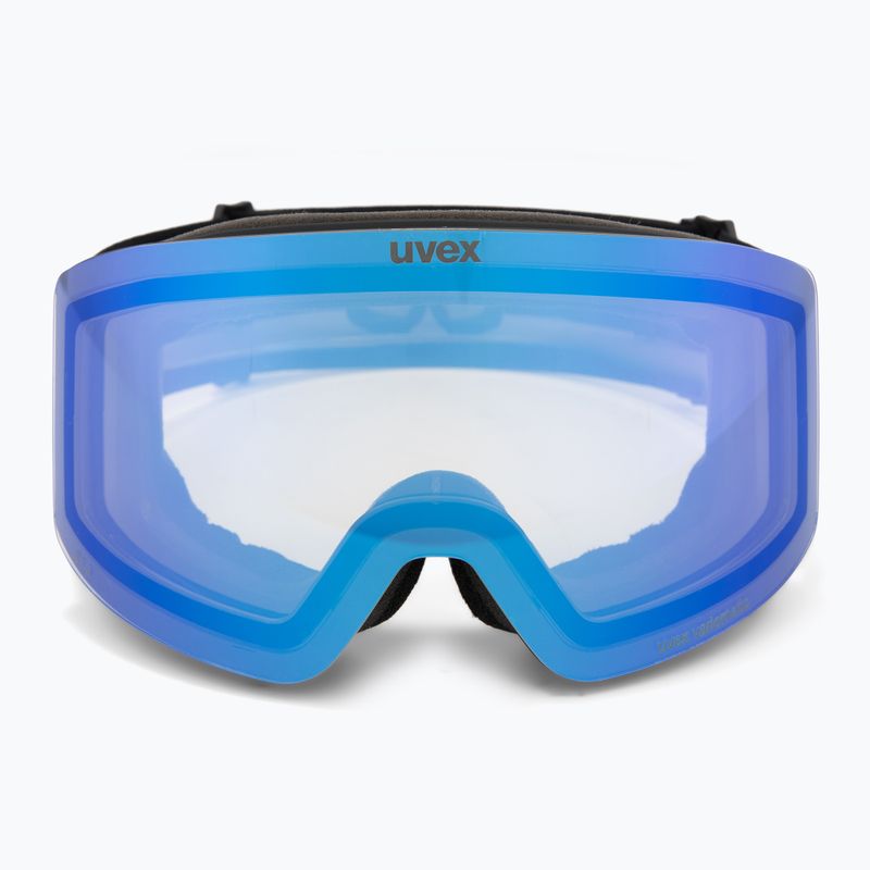 Скиорска маска UVEX Provoqe V black matt/vario blue mirror 2