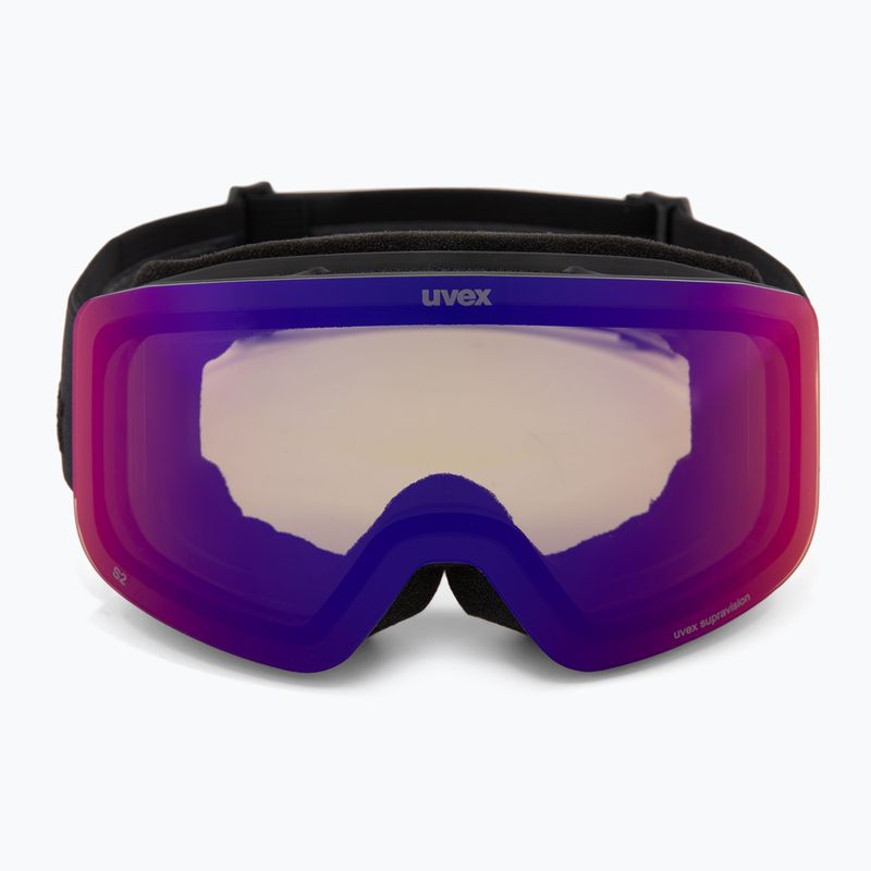 Детски скиорски очила UVEX Pwdr FM black matt/mirror ruby/green/clear 2