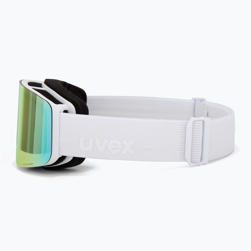Детски скиорски очила UVEX Pwdr FM white matt/mirror rainbow/green/clear 4