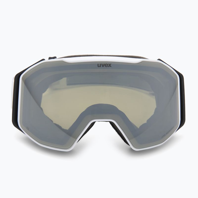 Скиорски очила UVEX Gravity FM white matt/mirror silver/green/clear 2