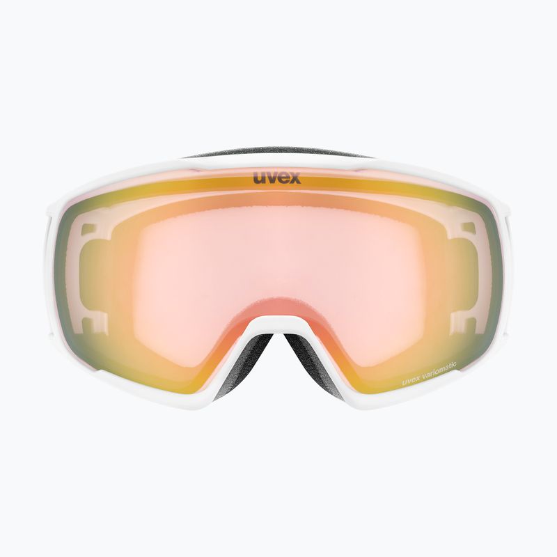 Скиорска маска UVEX Victorious S V white matt/vario rose mirror 6