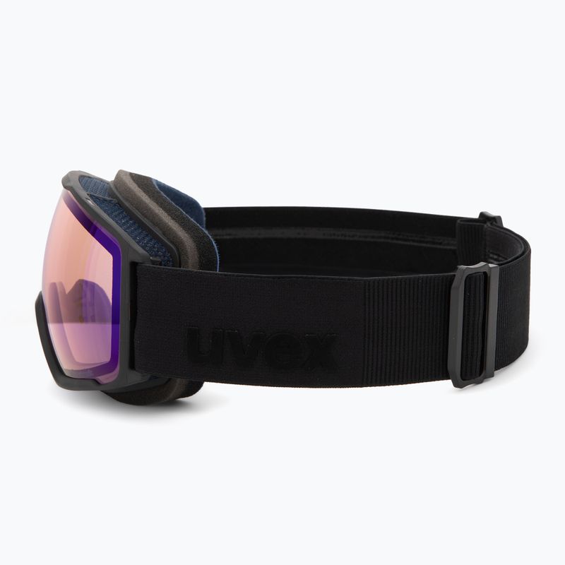 Скиорска маска UVEX Victorious S V black matt/vario blue mirror 4