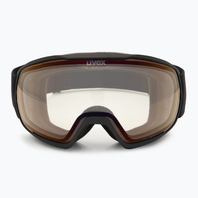 Скиорска маска UVEX Victorious Pro V black matt/vario red mirror 2