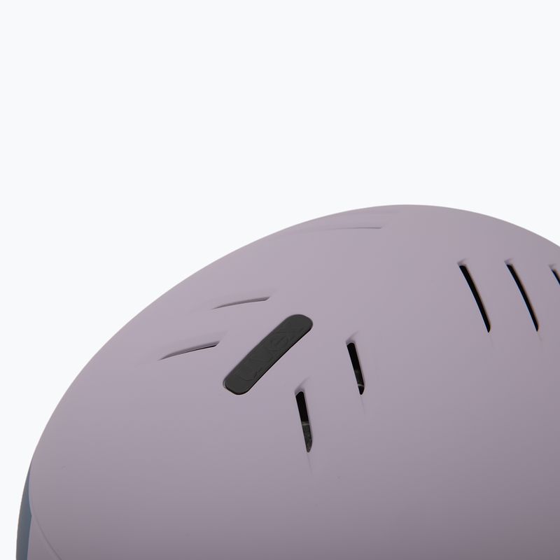 Детска скиорска каска UVEX Rocket Visor Jr cool lavender abstract matt/mirrorsilver/lasergold 9