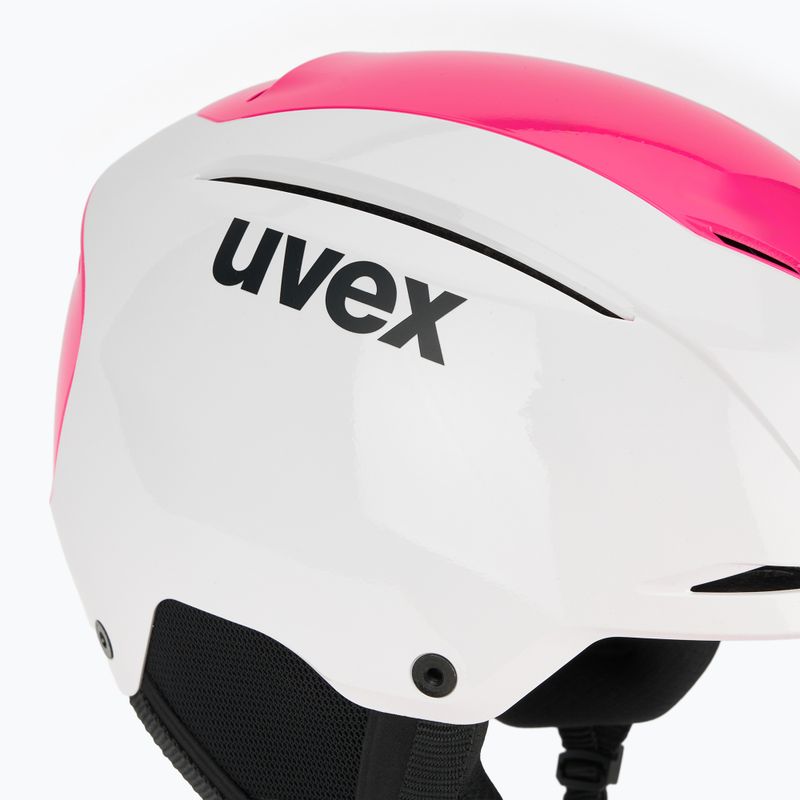 Скиорска каска UVEX Resolution SL white/pink 7