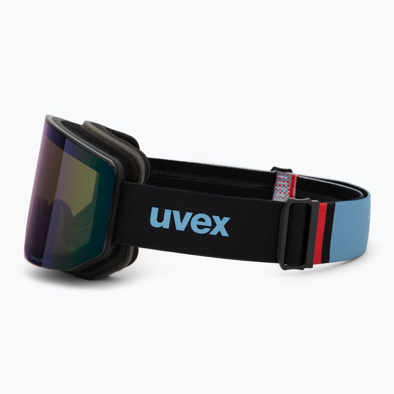 Скиорска маска Uvex Lace Attract FM black matt/mirror blue 4