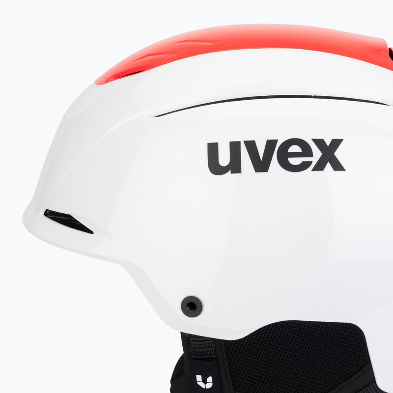 Скиорска каска UVEX Resolution SL white/electric red 7