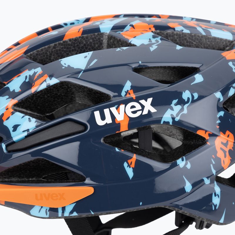 Детска велосипедна каска UVEX Air Wing 2 papaya/bubble blue 7