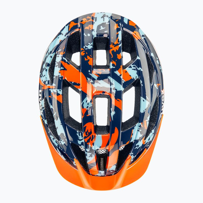 Детска велосипедна каска UVEX Air Wing 2 papaya/bubble blue 11