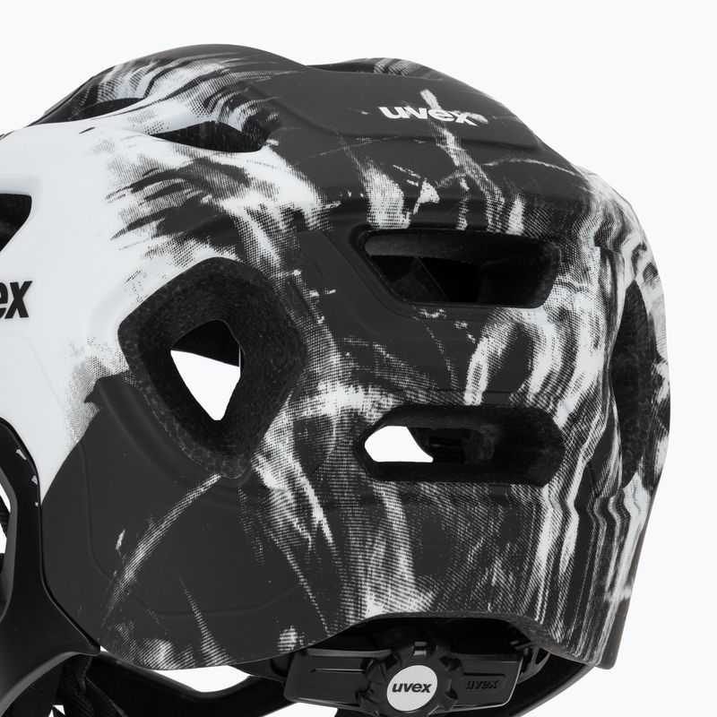 Детска велосипедна каска UVEX React Fullface Jr black/white matt 8