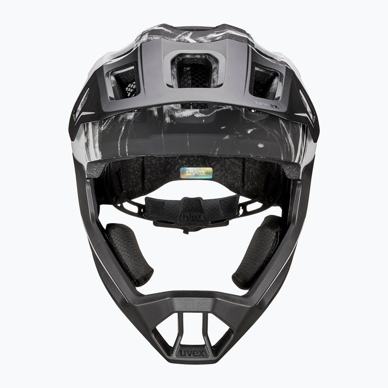 Детска велосипедна каска UVEX React Fullface Jr black/white matt 3