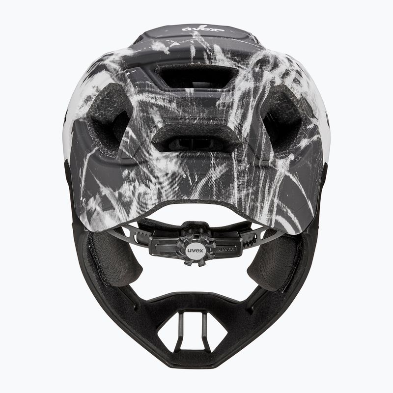 Детска велосипедна каска UVEX React Fullface Jr black/white matt 4