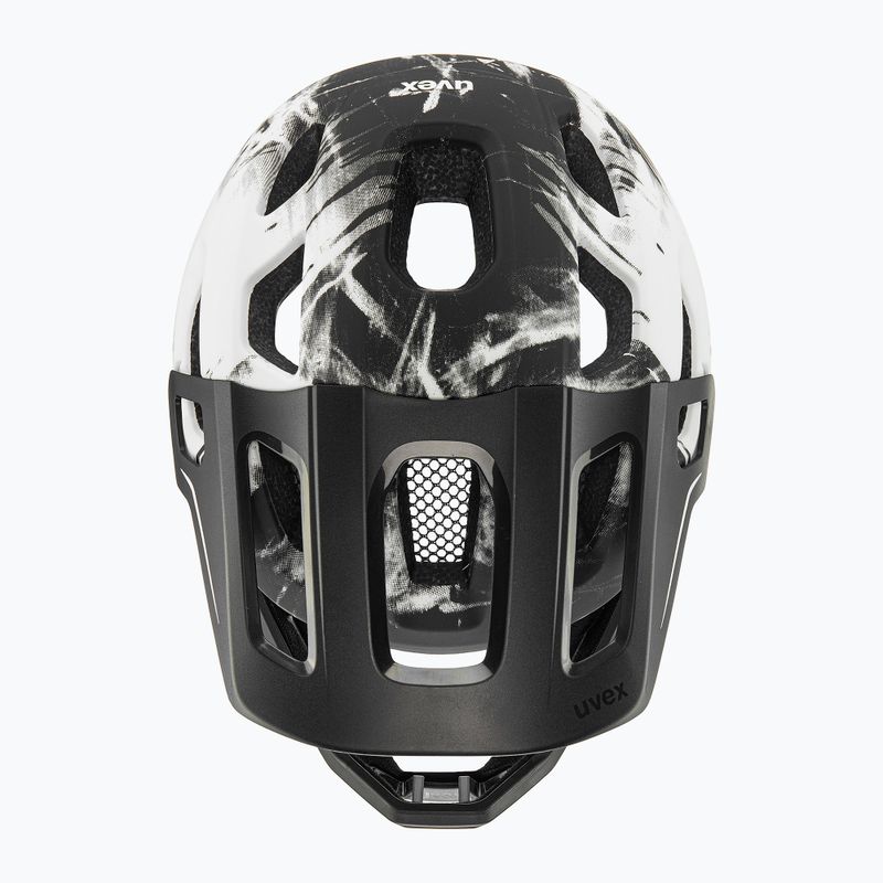Детска велосипедна каска UVEX React Fullface Jr black/white matt 5