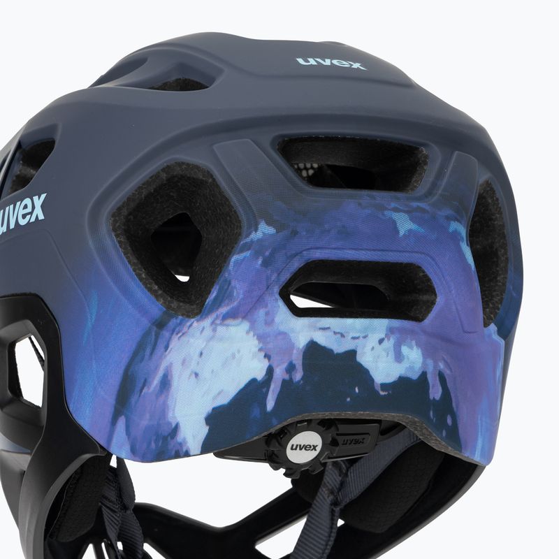 Детска велосипедна каска UVEX React Fullface Jr dusk blue matt 8