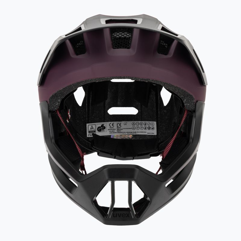 Детска велосипедна каска UVEX React Fullface Jr cramberry matt 2