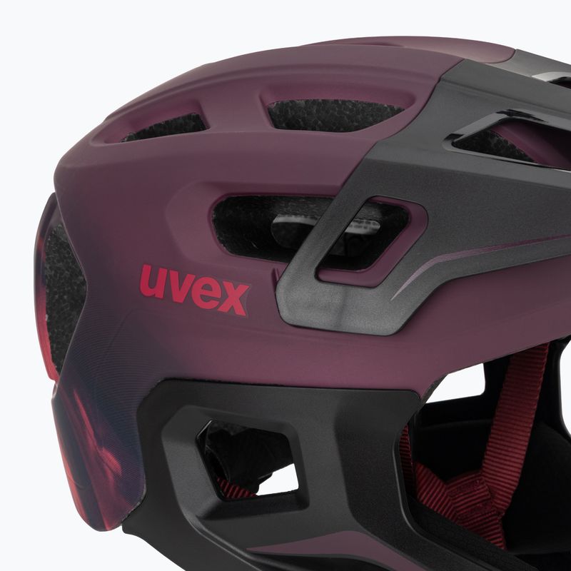 Детска велосипедна каска UVEX React Fullface Jr cramberry matt 7