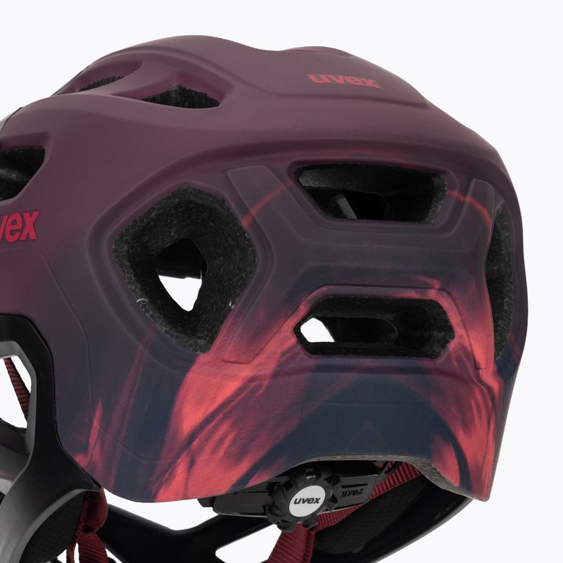 Детска велосипедна каска UVEX React Fullface Jr cramberry matt 8