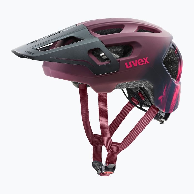 Детска велосипедна каска UVEX React Fullface Jr cramberry matt 2