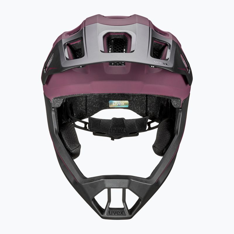 Детска велосипедна каска UVEX React Fullface Jr cramberry matt 3