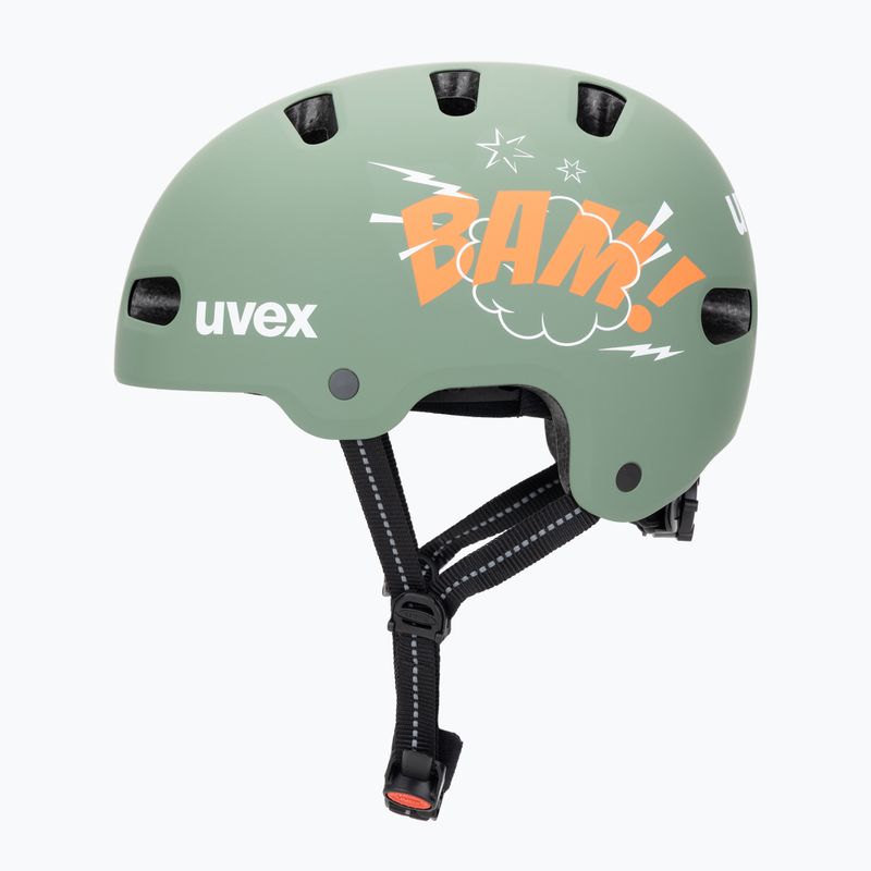 Детска каска UVEX Kid 4 Style bam moss green/papaya matt 3