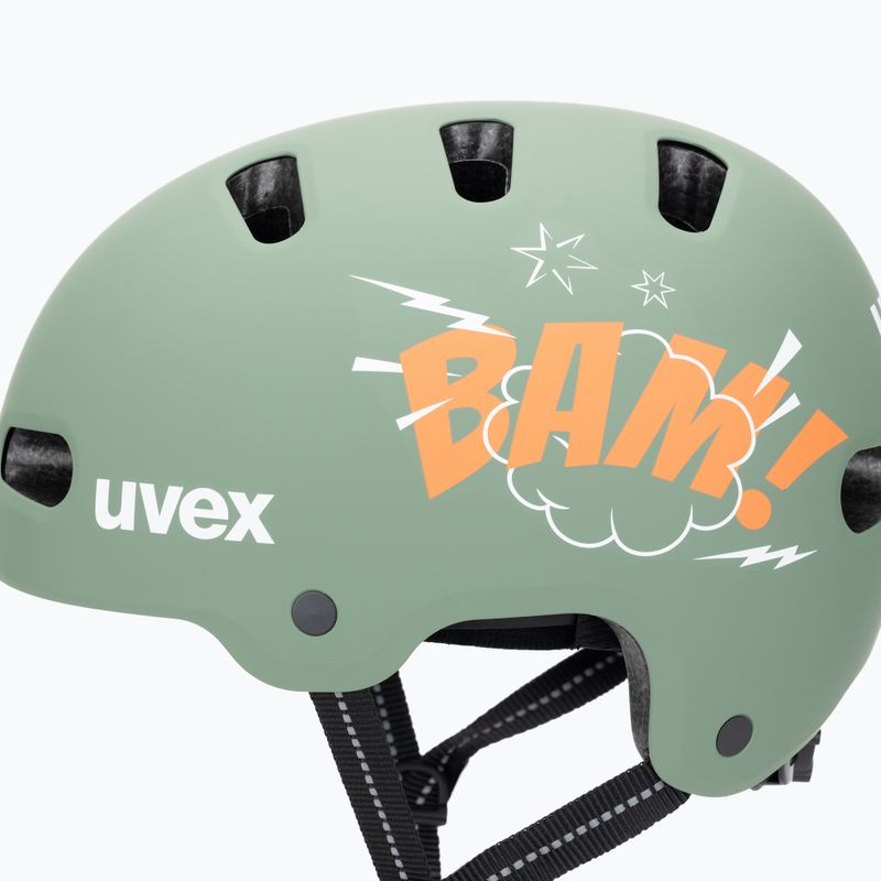 Детска каска UVEX Kid 4 Style bam moss green/papaya matt 7