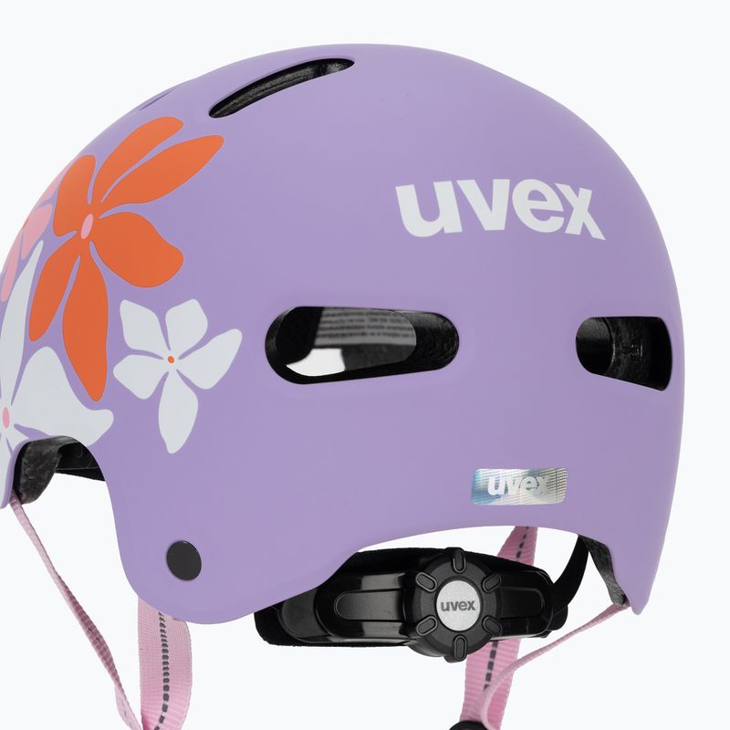 Детска каска UVEX Kid 4 Style flower lilac matt 8