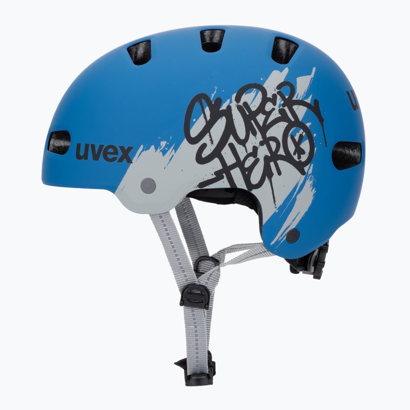 Детска каска UVEX Kid 4 Style super hero blue matt 3
