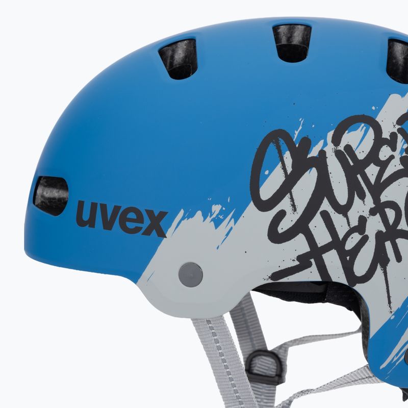 Детска каска UVEX Kid 4 Style super hero blue matt 7