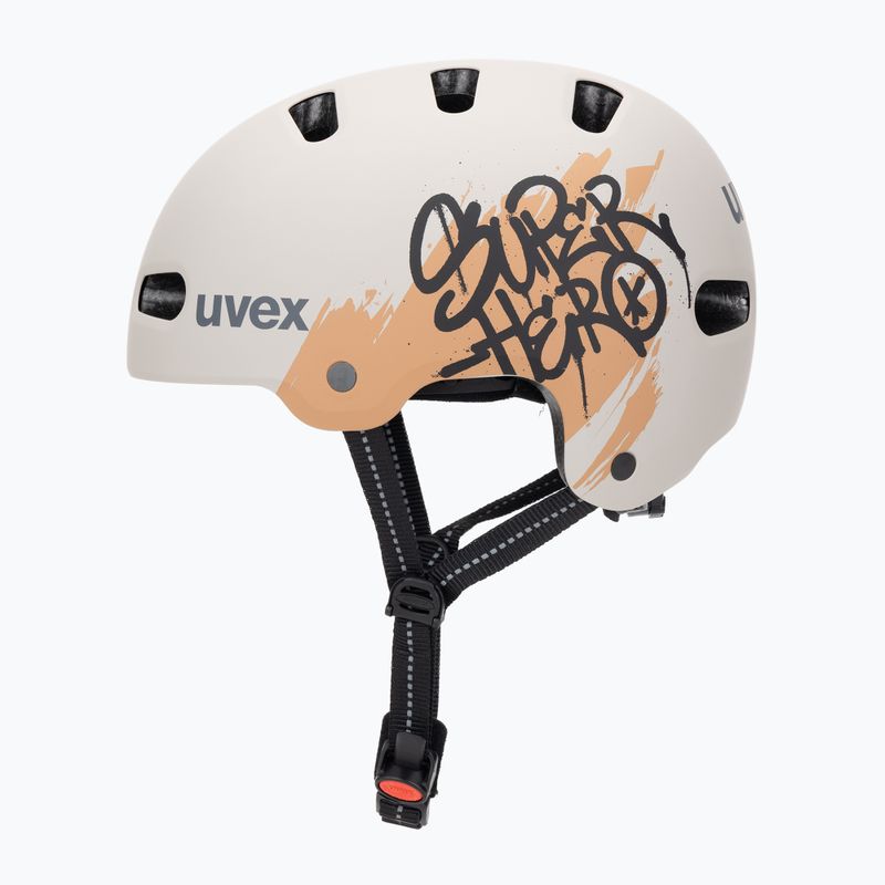 Детска каска UVEX Kid 4 Style super hero warm grey matt 3