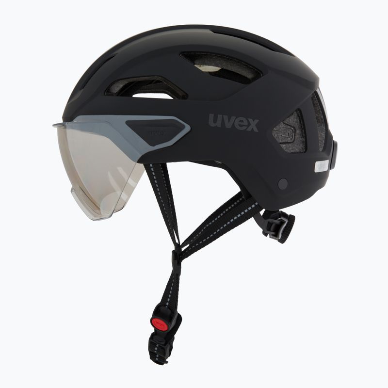 Велосипедна каска UVEX Stride Visor black matt/lite mirror silver 3