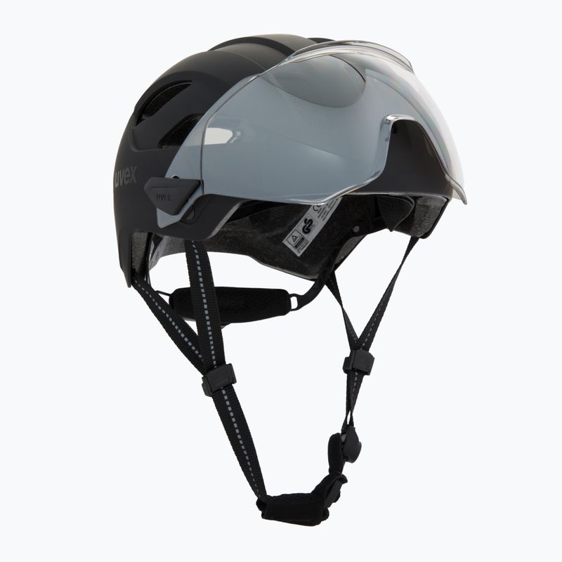 Велосипедна каска UVEX Stride Visor black matt/lite mirror silver 9
