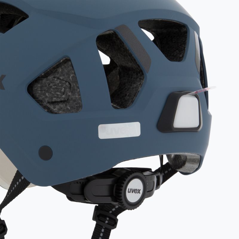 Велосипедна каска UVEX Stride Visor stone blue matt/lite mirror silver 7