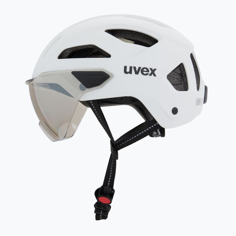 Велосипедна каска UVEX Stride Visor white matt/lite mirror silver 3