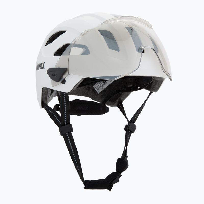 Велосипедна каска UVEX Stride Visor white matt/lite mirror silver 9