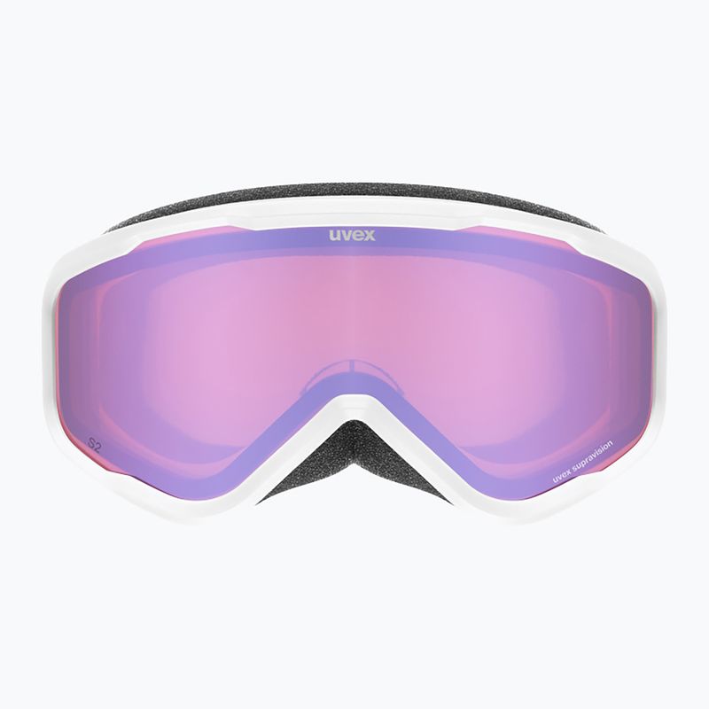Детска скиорска маска UVEX Speedy Nova FM S2 white matt/mirror rose 2