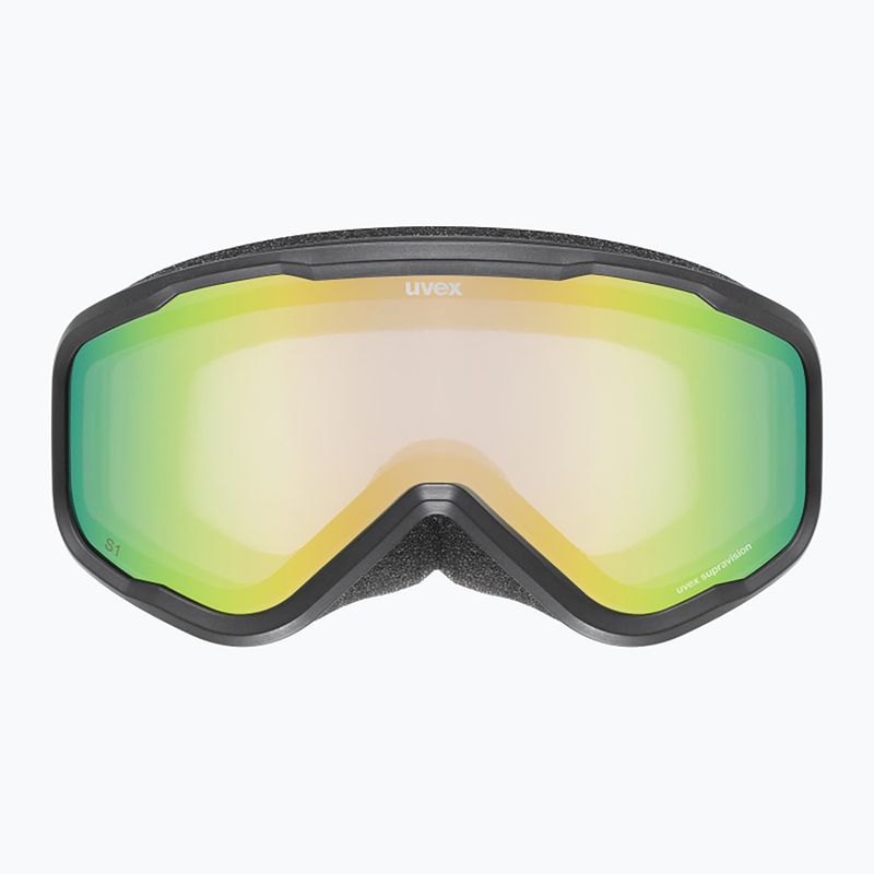 Детска скиорска маска UVEX Speedy Nova FM S2 black matt/mirror green 2