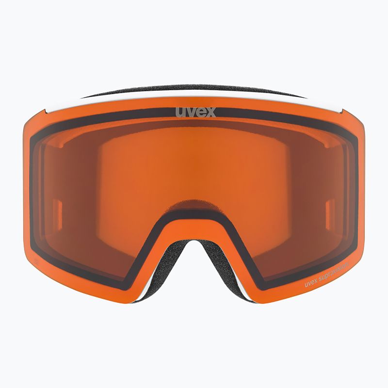 Скиорскa маска UVEX Ignite LG S2 white matt/orange 2