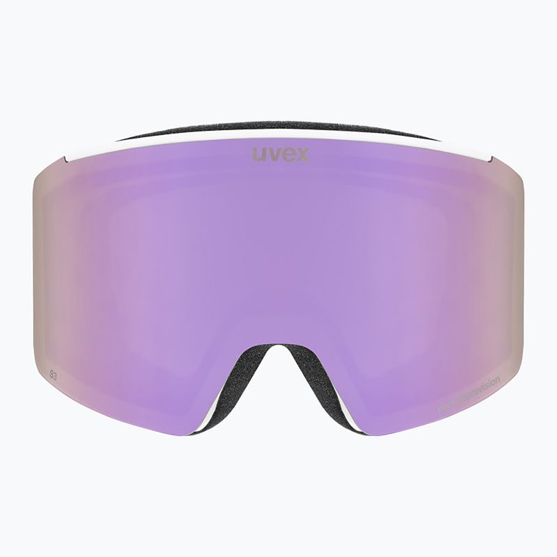 Скиорскa маска UVEX Ignite FM S3 white matt/mirror rose 2